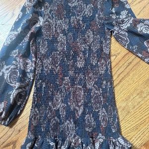 Blue Flower Mini Dress from ZARA